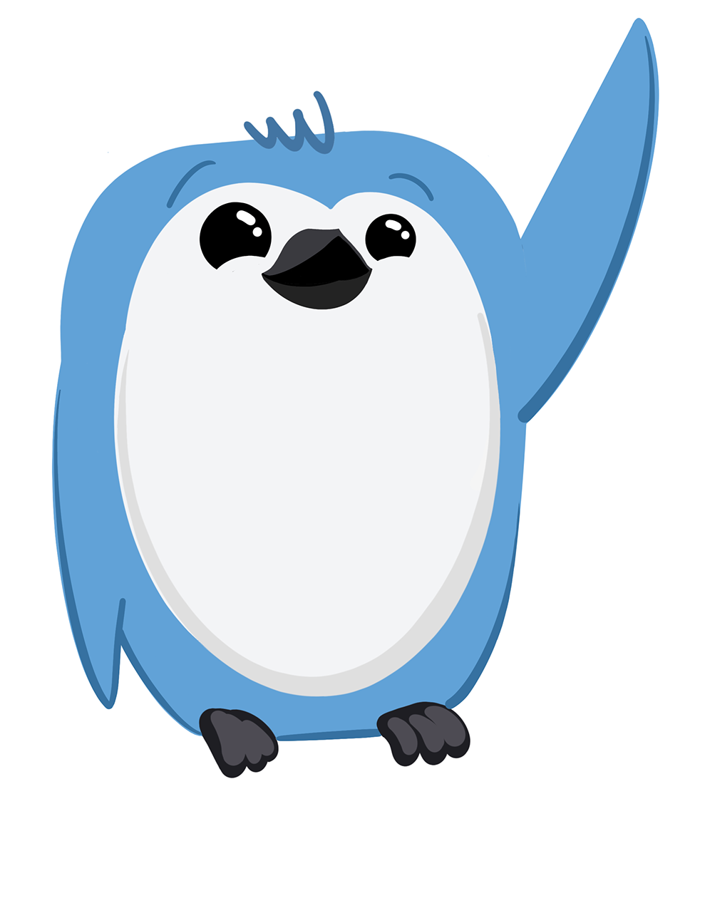 A blue penguin