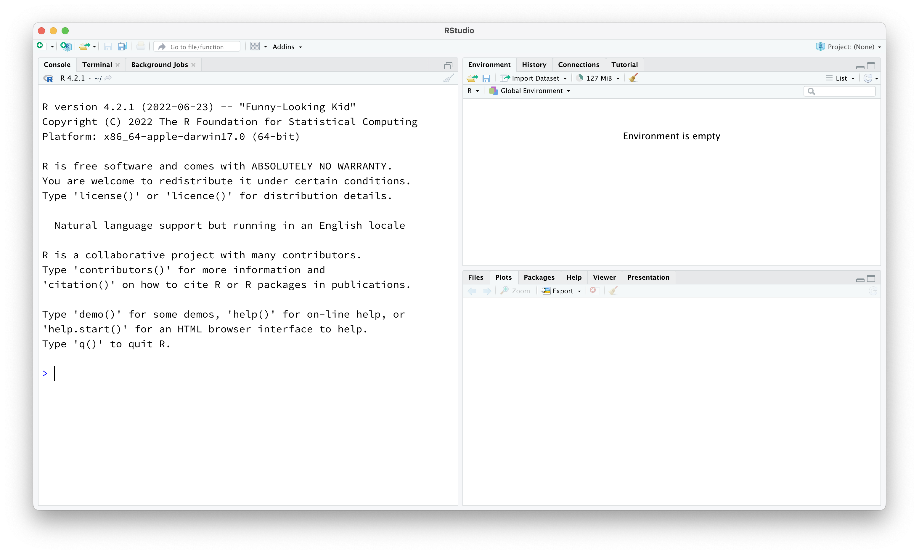 An RStudio window